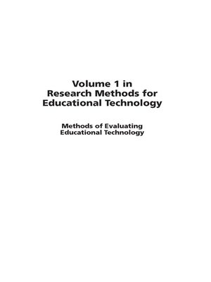 cover image of Methods of Evaluating Educational Technology